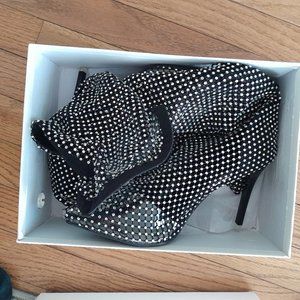 PullOn See through Stiletto Glam Glitz Rhinestone Tall Boots mesh like knee high